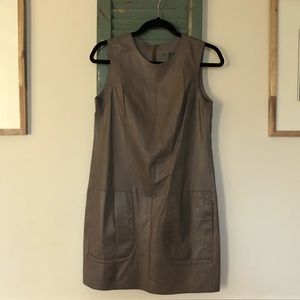 Vince Leather Shift Dress